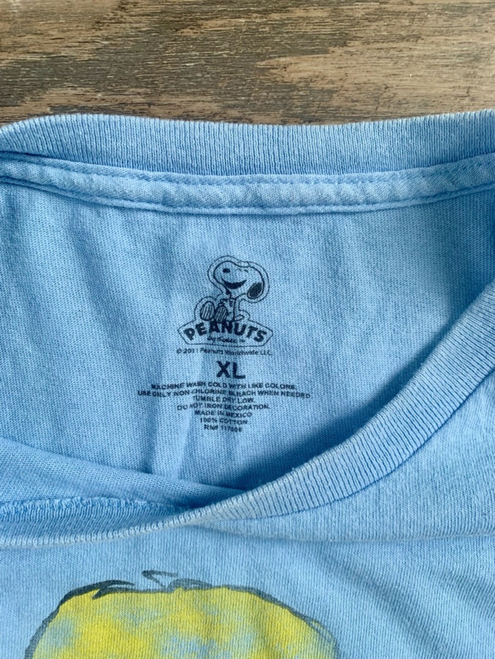 Peanuts Light Blue 'PLAYER' Graphic Tee Schroeder Playing the Piano - Picture 3 of 4